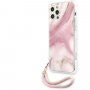 Guess Marble ovitek za iPhone 12 Pro Max - roza