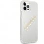 Guess Vintage Script Gold Logo ovitek za iPhone 12 Pro Max - zlati