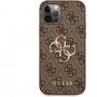 Guess 4G Metal Logo ovitek za iPhone 12 Pro Max - rjava