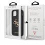 Guess Saffiano Big 4G Metal Logo ovitek za iPhone 12 Pro Max - črna