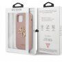 Guess Saffiano Big 4G Metal Logo ovitek za iPhone 12 Pro Max - roza