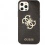 Guess Big 4G Full Glitter ovitek za iPhone 12 Pro Max - črna