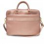 Guess Saffiano Vintage Script torbica za MacBook do 16" - roza