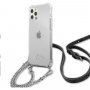 Guess Silver 4G Chain and Script ovitek za iPhone 12 Pro Max - srebro