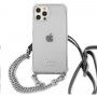 Guess Silver 4G Chain and Script ovitek za iPhone 12 Pro Max - srebro