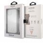 Guess Silver 4G Chain and Script ovitek za iPhone 12 Pro Max - srebro