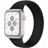 Natakljiv silikonski pašček za Apple Watch 42mm / 41mm / 40mm / 38mm - M - črna