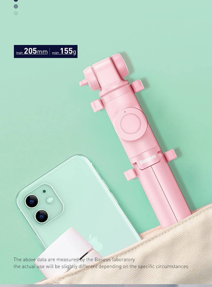 Baseus Lovely bluetooth selfie palica s stativom za iPhone - črna