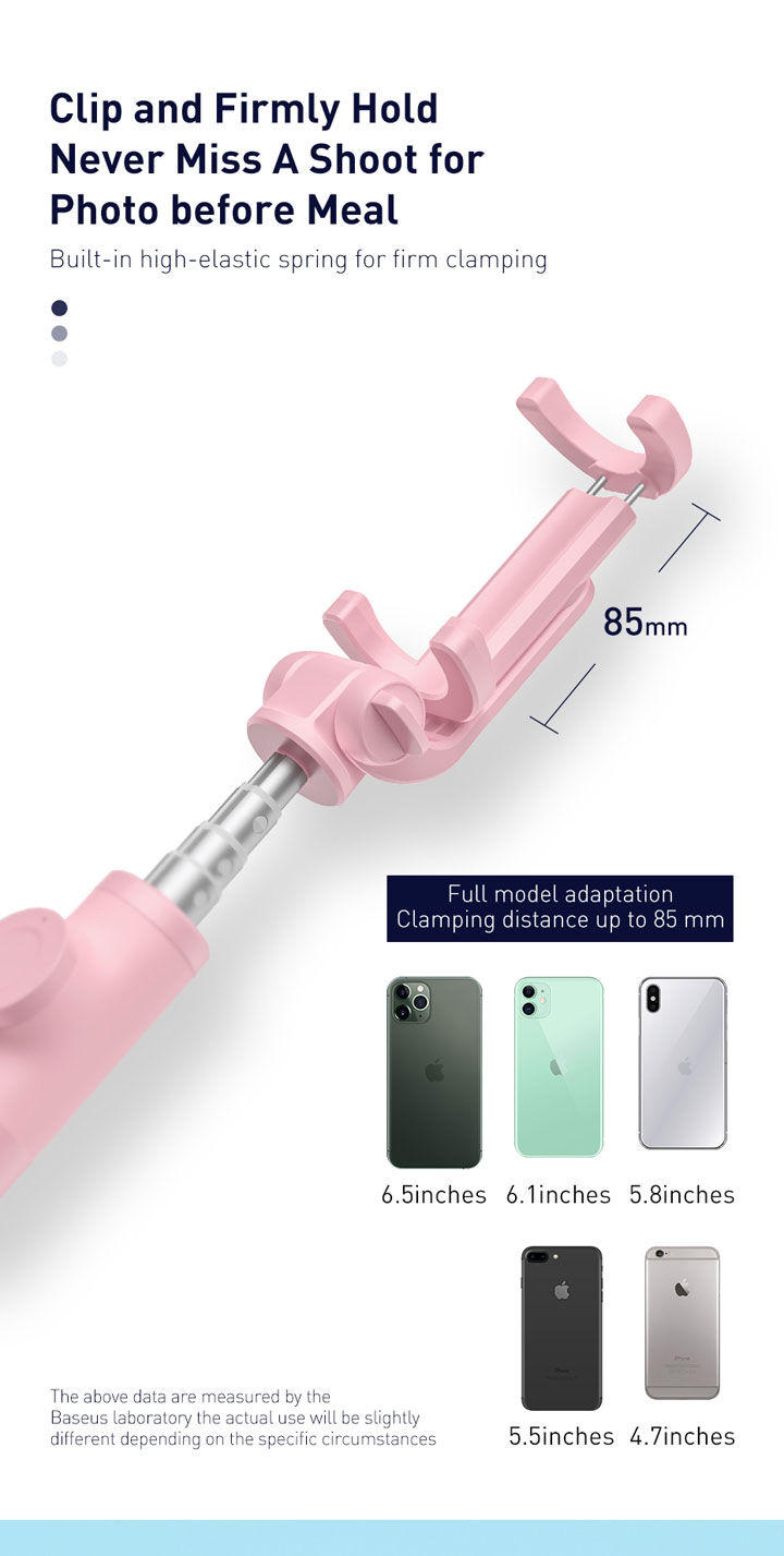Baseus Lovely bluetooth selfie palica s stativom za iPhone - črna