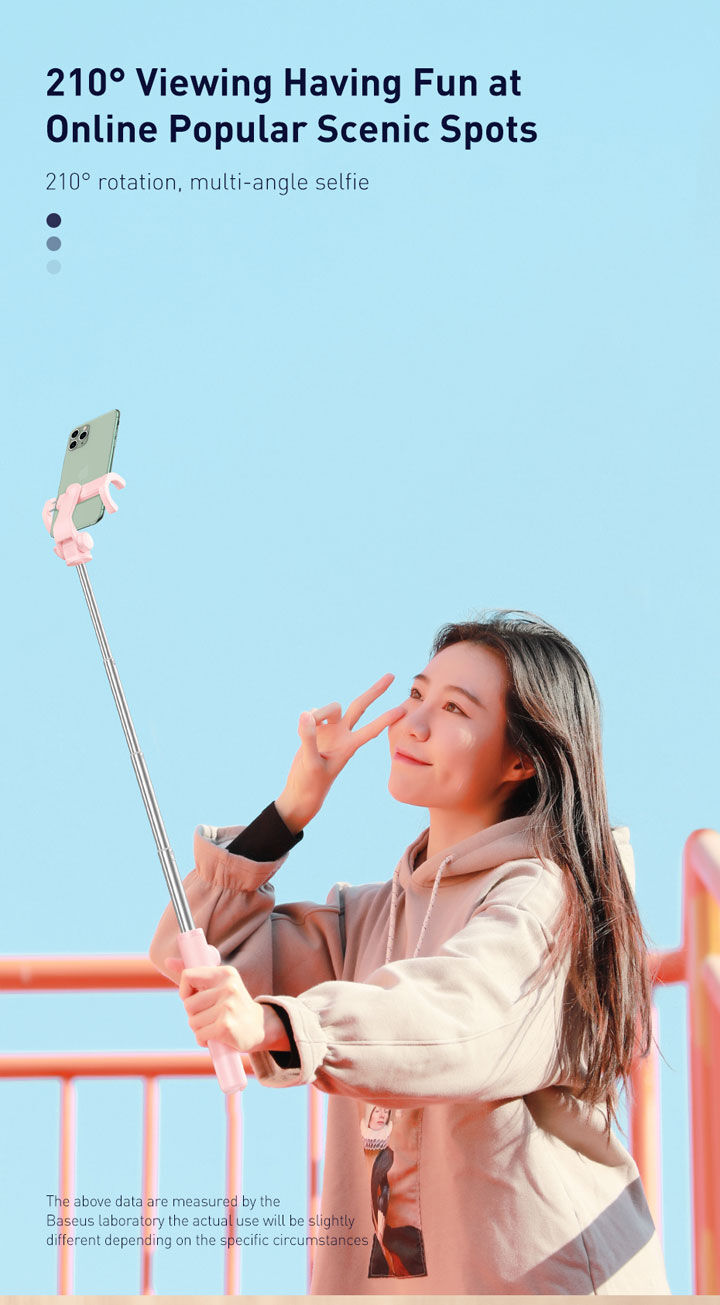 Baseus Lovely bluetooth selfie palica s stativom za iPhone - črna