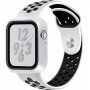 Zaščitno ohišje s silikonskim trakom za Apple Watch 40mm - belo-črno