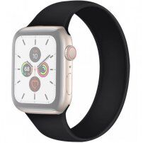 Natakljiv silikonski pašček za Apple Watch 42mm / 41mm / 40mm / 38mm - L - črna