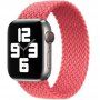 Najlonski pašček s pletenim vzorcem za Apple Watch 42mm / 41mm / 40mm / 38mm - L - roza