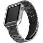Kovinska prevleka s trakom za Apple Watch 42mm / 41mm / 40mm / 38mm - črna