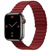 Silikonski magnetni pasek za Apple Watch 42mm / 41mm / 40mm / 38mm - rdeče