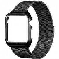 Kovinska torbica s pasom za Apple Watch 42mm - črna