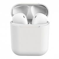 InPods 12 brezžične slušalke bluetooth s polnilnim ohišjem za Apple naprava - bela