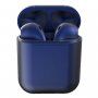 InPods 12 brezžične slušalke bluetooth s polnilnim ohišjem za Apple naprava - safirno modra