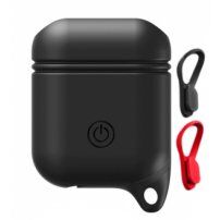 Silikonski zaščitni pokrov, odporen na vodo in prah AirPods 1 / 2 - črna