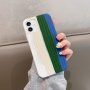 Silikonski ovitek s pletenim vzorcem za iPhone 12 Pro Max - zeleno-modra