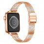 Tanek pasek iz nerjavečega jekla za Apple Watch 42mm / 41mm / 40mm / 38mm - roza-zlato