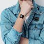 Tanek pasek iz nerjavečega jekla za Apple Watch 42mm / 41mm / 40mm / 38mm - roza-zlato