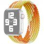 Najlonski pašček s barvnim pletenim vzorcem za Apple Watch 42mm / 41mm / 40mm / 38mm - L - rumeno-oranžen