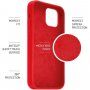 FIXED Flow silikonski etui za iPhone 12 / 12 Pro - rdeče