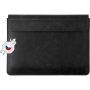 FIXED Oxford usnjen etui za MacBook Air 13" (A1237 / A1304 / A1369 / A1466) - črna