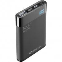 Cellularline FreePower Manta HD 5 000 mAh power bank u priključki USB-C / USB - črna