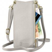 Cellularline Mini Bag etui za okoli vratu za iPhone - srebro