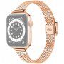 Tanek pasek iz nerjavečega jekla za Apple Watch 42mm / 41mm / 40mm / 38mm - roza-zlato