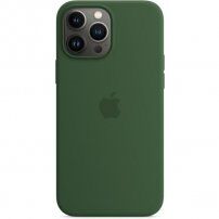 Originalni Apple silikonski ovitek z MagSafe za iPhone 13 Pro Max - zelena detelja