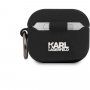 Karl Lagerfeld Rue St Guillaume silikonski ovitek za AirPods 3 - črna