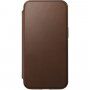 Nomad MagSafe Rugged Folio usnjen flip ovitek za iPhone 13 - rjava