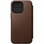 Nomad MagSafe Rugged Folio usnjen flip ovitek za iPhone 13 Pro - rjava