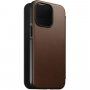 Nomad MagSafe Rugged Folio usnjen flip ovitek za iPhone 13 Pro - rjava