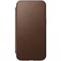 Nomad MagSafe Rugged Folio usnjen flip ovitek za iPhone 13 Pro - rjava