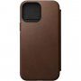 Nomad MagSafe Rugged Folio usnjen flip ovitek za iPhone 13 Pro Max - rjava