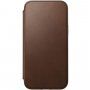 Nomad MagSafe Rugged Folio usnjen flip ovitek za iPhone 13 Pro Max - rjava