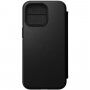 Nomad MagSafe Rugged Folio usnjen flip ovitek za iPhone 13 Pro - črna