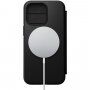 Nomad MagSafe Rugged Folio usnjen flip ovitek za iPhone 13 Pro - črna