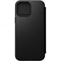 Nomad MagSafe Rugged Folio usnjen flip ovitek za iPhone 13 Pro Max - črna