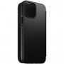 Nomad MagSafe Rugged Folio usnjen flip ovitek za iPhone 13 Pro Max - črna