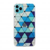 Mehak etiu z vzorcem vitraža za iPhone 11 Pro - modro