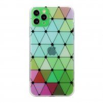 Mehak etiu z vzorcem vitraža za iPhone 11 Pro Max - zelena