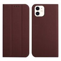 Magnetni flip ovitek za iPhone 12 mini - rjava