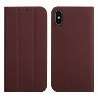 Magnetni flip ovitek za iPhone XS Max - rjava