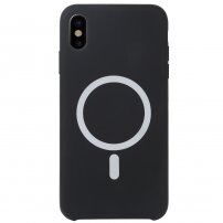 Silikonový etui z MagSafe za iPhone X / XS - črna