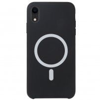 Silikonový etui z MagSafe za iPhone XR - črna